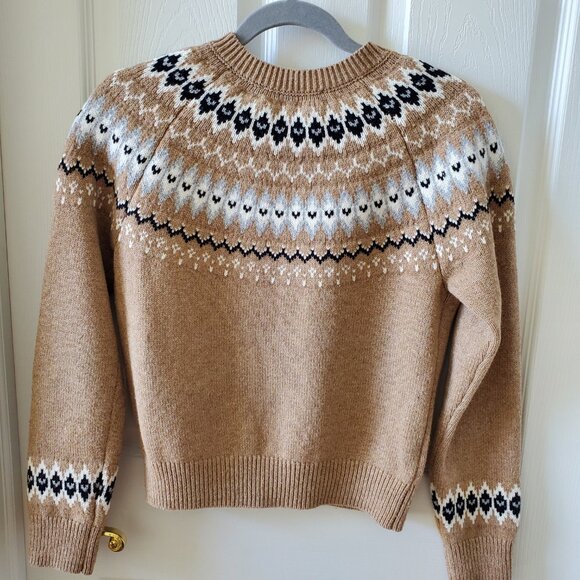 Loft Fairisle cropped cardigan sweater size small - Picture 5 of 7